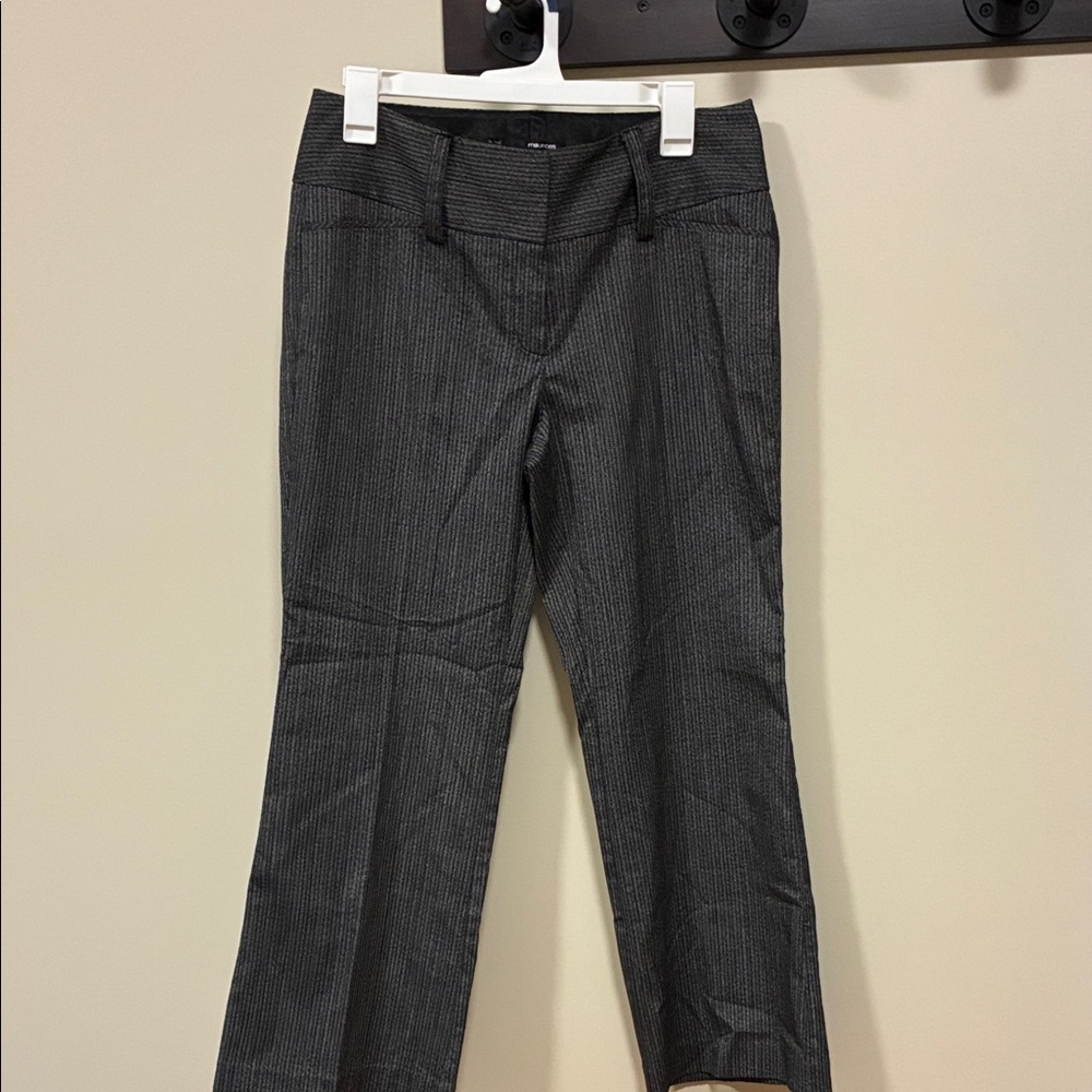 Maurices Charcoal Pinstripe pants size 5/6
